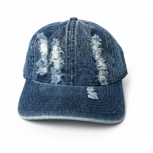 Premium Distressed Denim Baseball Cap